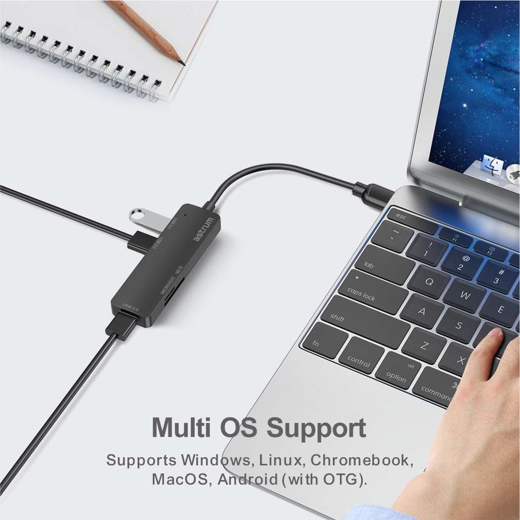 UH030 USB-C and Card Reader Multi-Port Hub