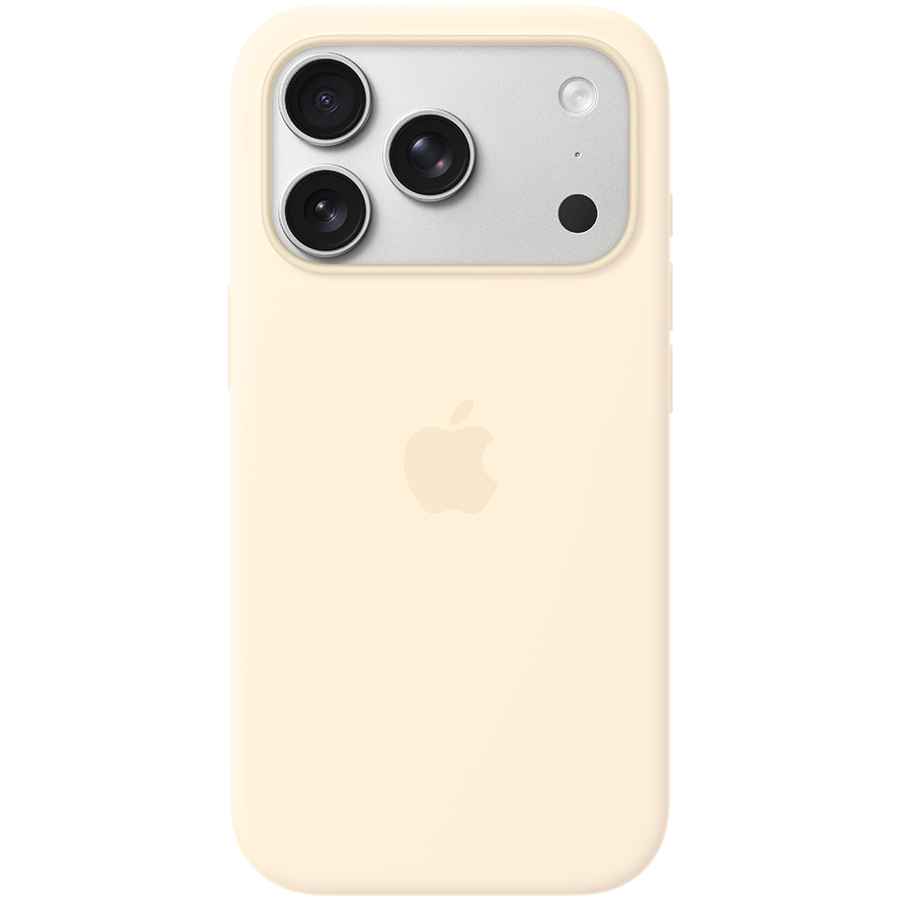 iPhone 17 Pro Silicone Case with MagSafe - Vanilla,Model A3559