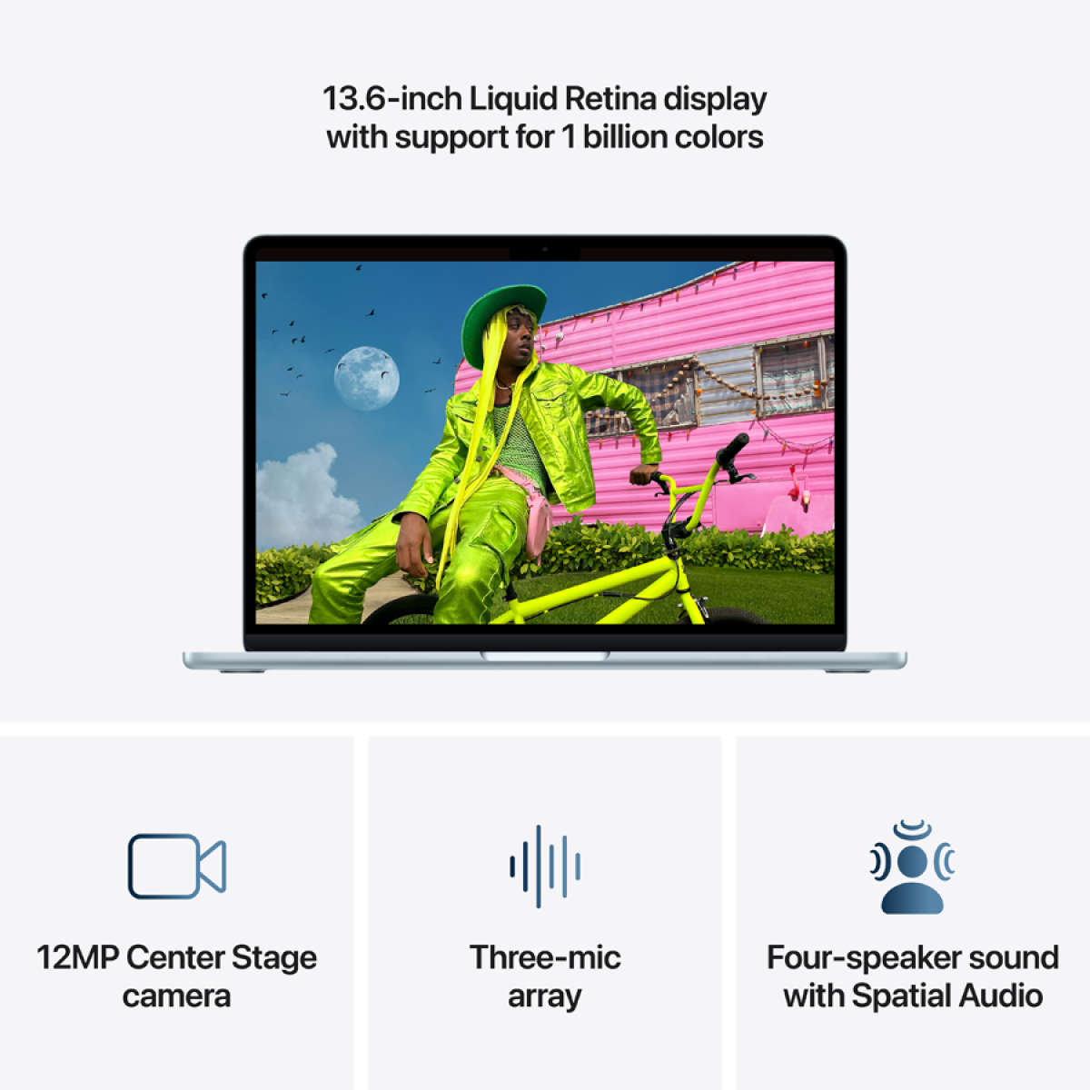 13-inch MacBook Air: Apple M5 chip with 10-core CPU and 8-core GPU, 16GB, 512GB SSD - Sky Blue,Mo...