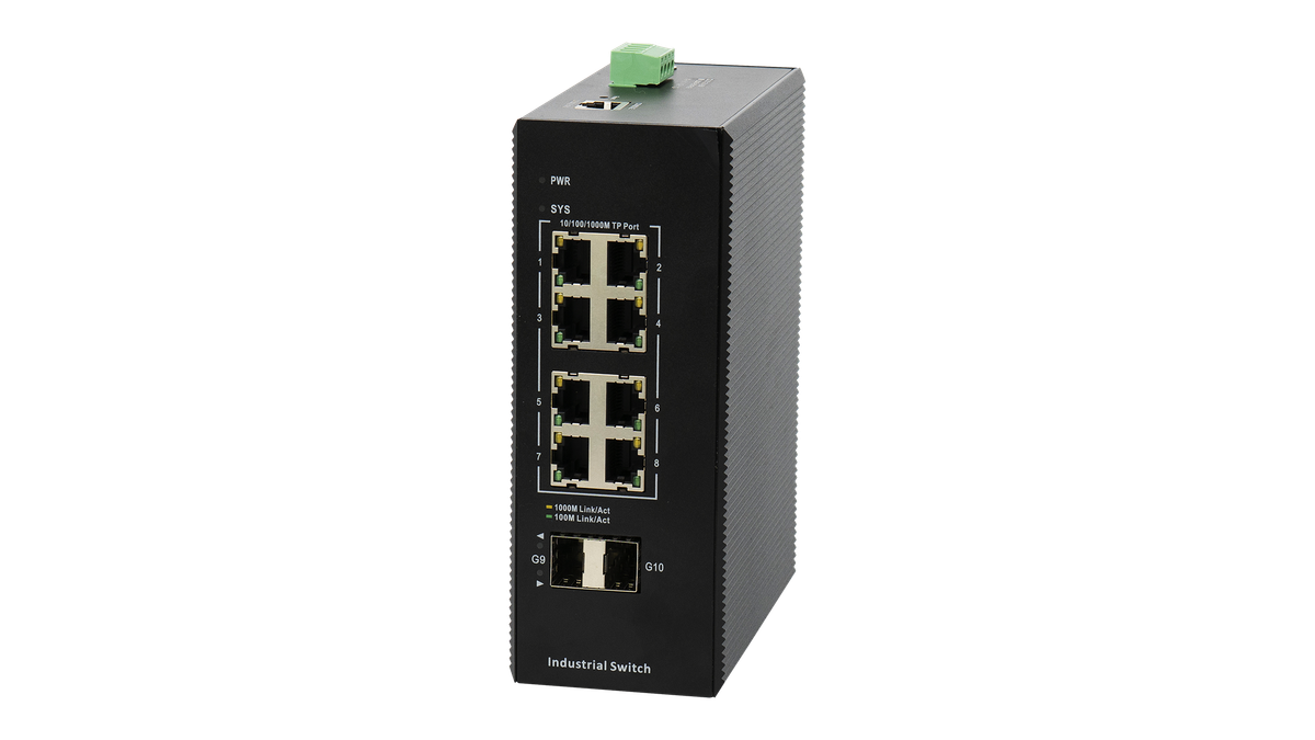 BDCOM 8 Port Gigabit Industrial Switch With 2 SFP - Managed