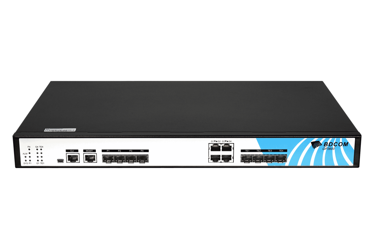 BDCOM 4 Port GPON OLT Headend - Dual Internal AC PSU