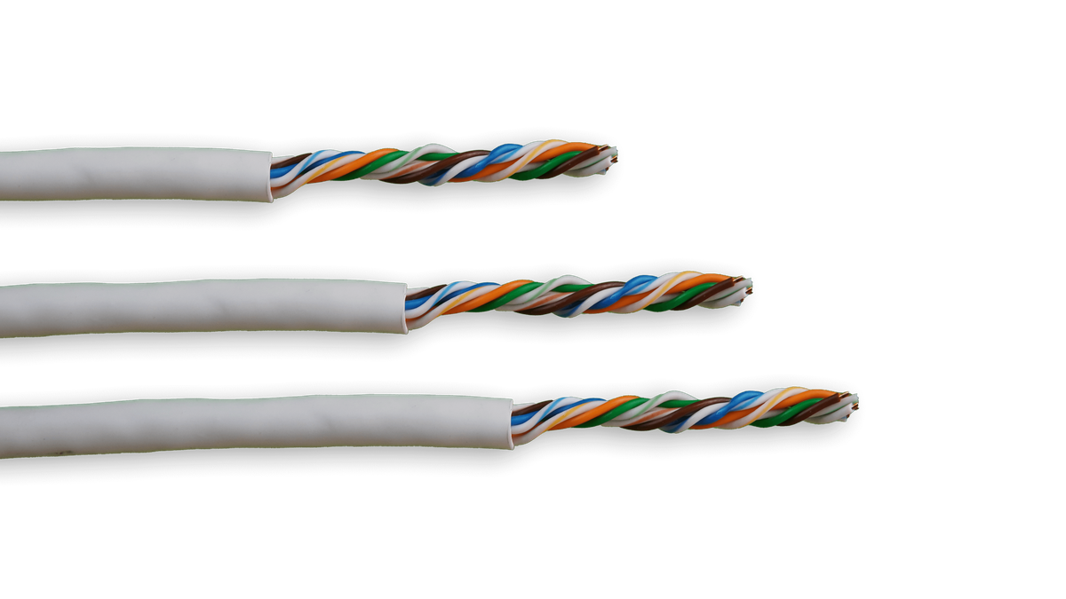 Acconet CAT5e Indoor Ethernet Cable 100m White Solid Copper STP Pull Box | CAT5-100-SC-STP