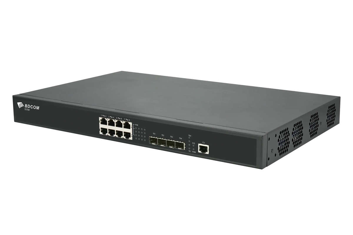 BDCOM 8 Port 2.5G PoE+ Switch with 4 SFP+