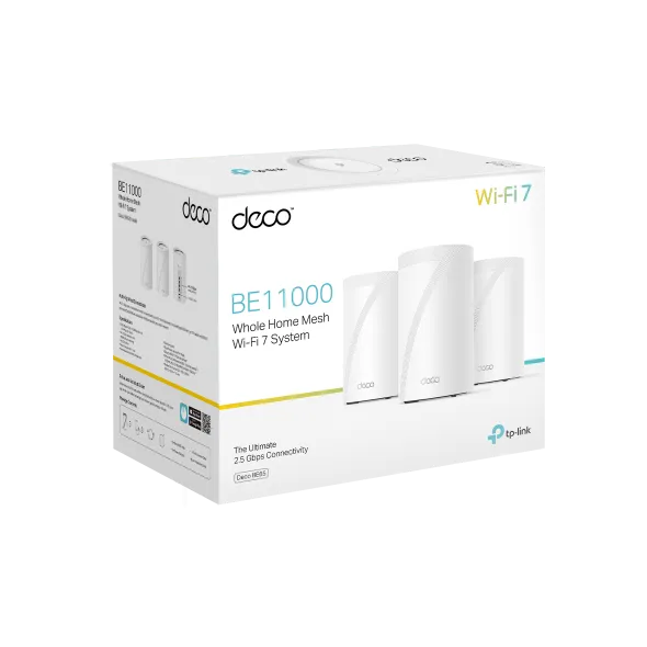 TP-Link Deco Wi-Fi 7 Mesh System (3-Pack) | TP-DECOBE65-3P
