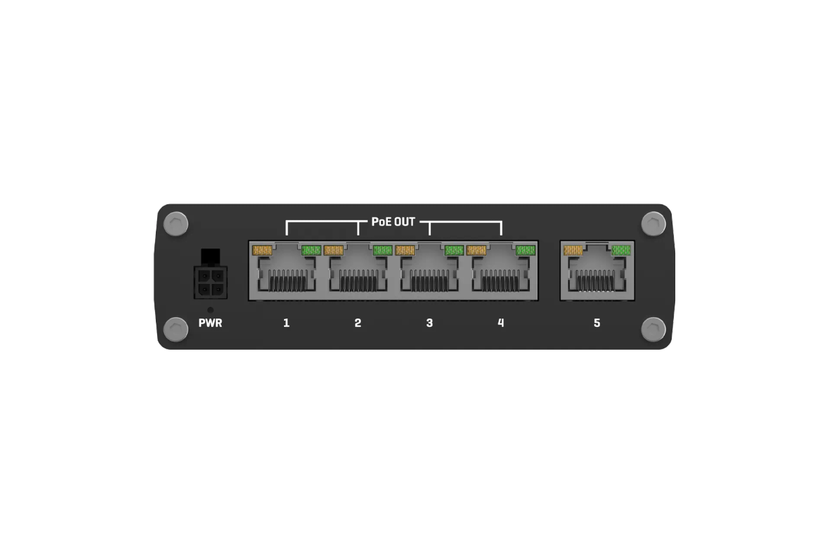 Teltonika Industrial Unmanaged 5 Port PoE+ Ethernet Switch | TSW100