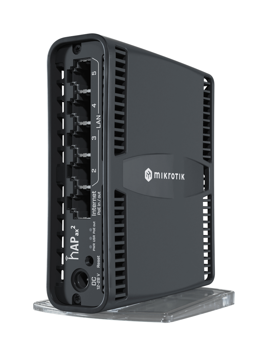 MikroTik hAP ax2 5 Port Gigabit 1800Mbps WiFi 6 Router | MT-RBHAP-AX
