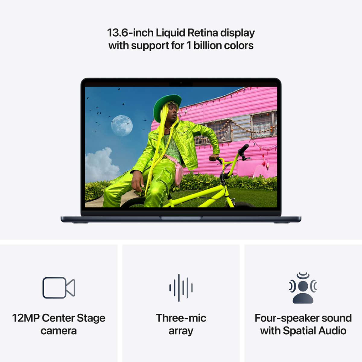 13-inch MacBook Air: Apple M5 chip with 10-core CPU and 10-core GPU, 24GB, 1TB SSD - Midnight,Mod...