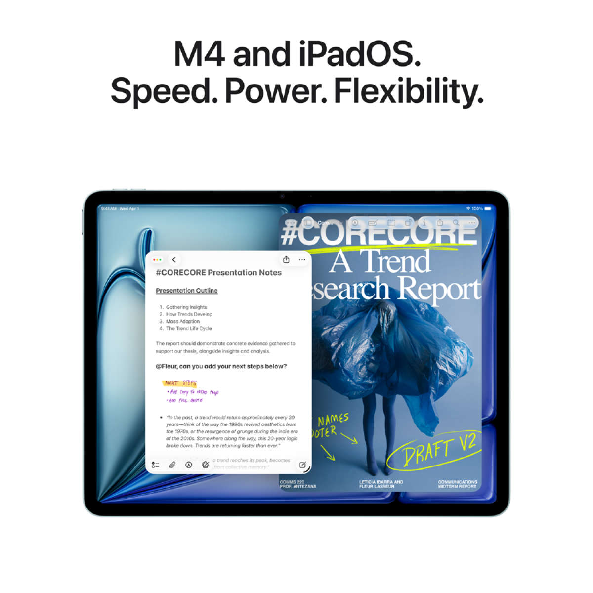 13-inch iPad Air M4 Wi-Fi 128GB - Blue,Model A3461