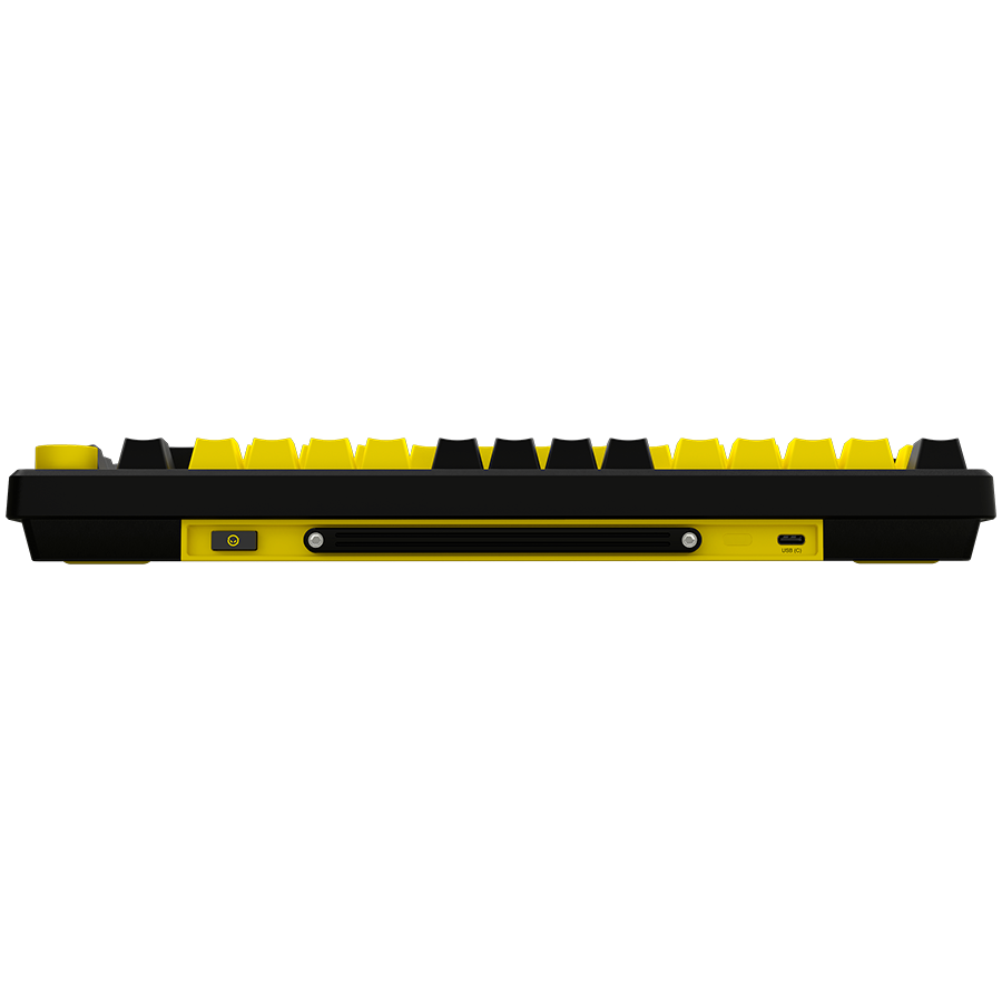 LORGAR KBP7075W, Wireless 75% Mechanical Gaming Keyboard Pro, Black/yellow, EN layout