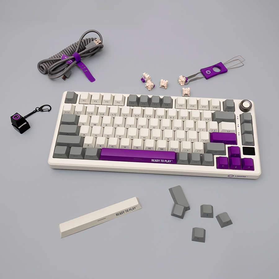 LORGAR KBP7075W, Wireless 75% Mechanical Gaming Keyboard Pro, Beige, EN layout