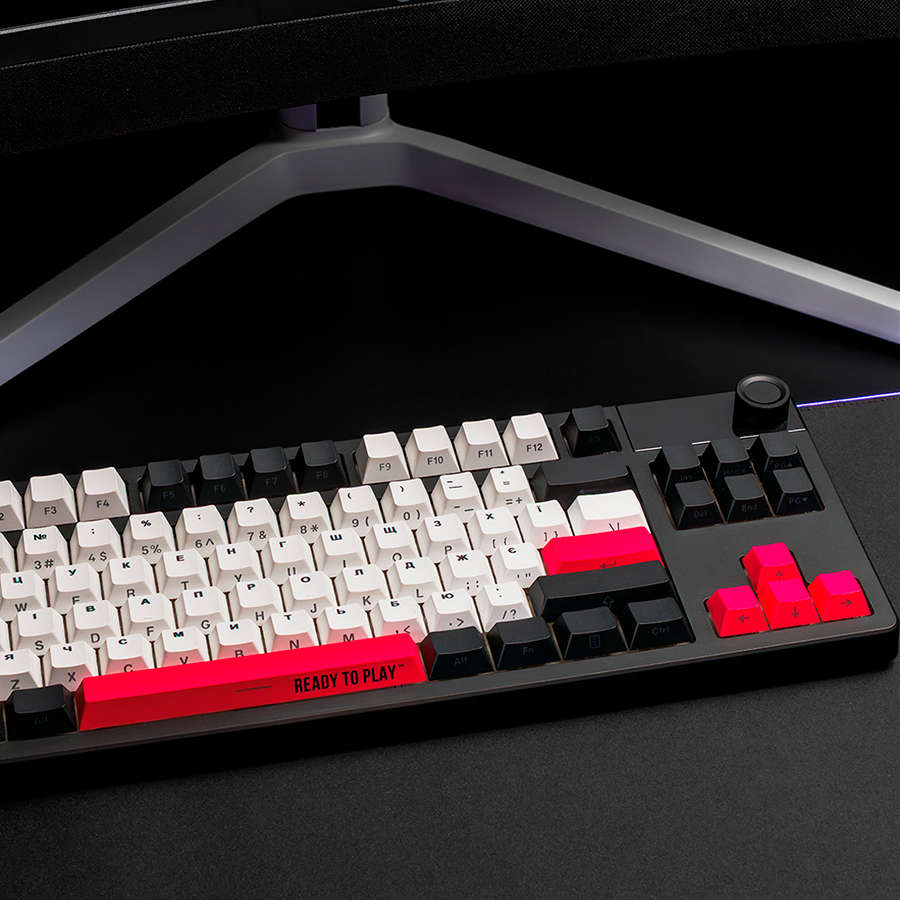 LORGAR KBP70TKLW, Wireless TKL Mechanical Gaming Keyboard Pro, Black/yellow, EN layout