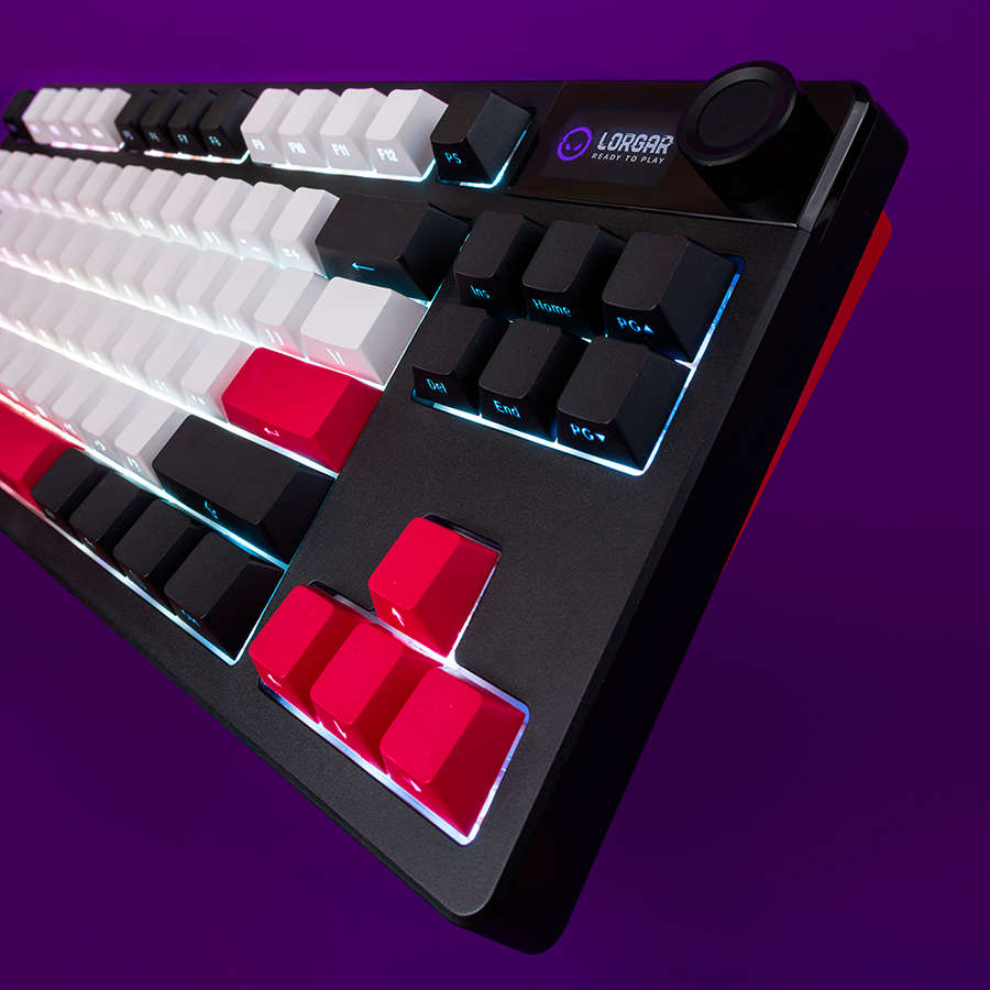 LORGAR KBP70TKLW, Wireless TKL Mechanical Gaming Keyboard Pro, Black/yellow, EN layout
