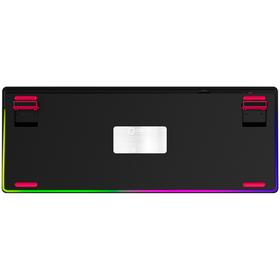 LORGAR KBP70TKLW, Wireless TKL Mechanical Gaming Keyboard Pro, Black/red, EN layout