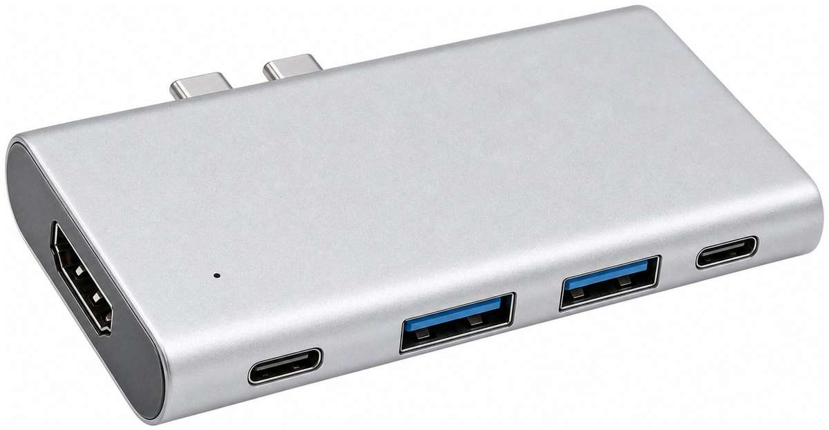 USB-C X 2 5 PORT HUB