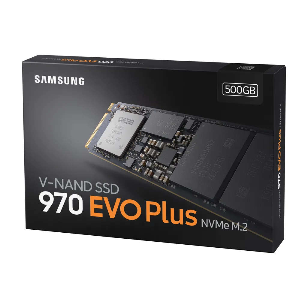 SAMSUNG 970 EVO Plus 500GB NVMe SSD - Read Speed up to 3500 MB/s; Writ