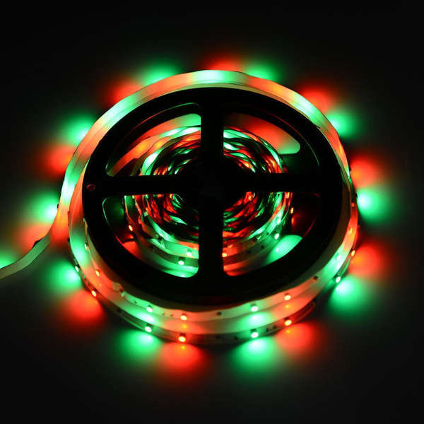 5M RGB 3528 300 Led SMD Flexible Light Strip Lamp+44 key IR Remote Controller (Color:Multicolor)