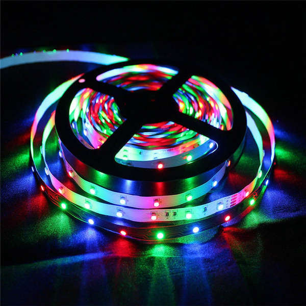 5M RGB 3528 300 Led SMD Flexible Light Strip Lamp+44 key IR Remote Controller (Color:Multicolor)