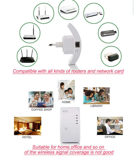 Wireless WIFI Repeater 300Mbps Network Antenna Wifi Extender Signal Amplifier 802.11n/b/g Signal Boo
