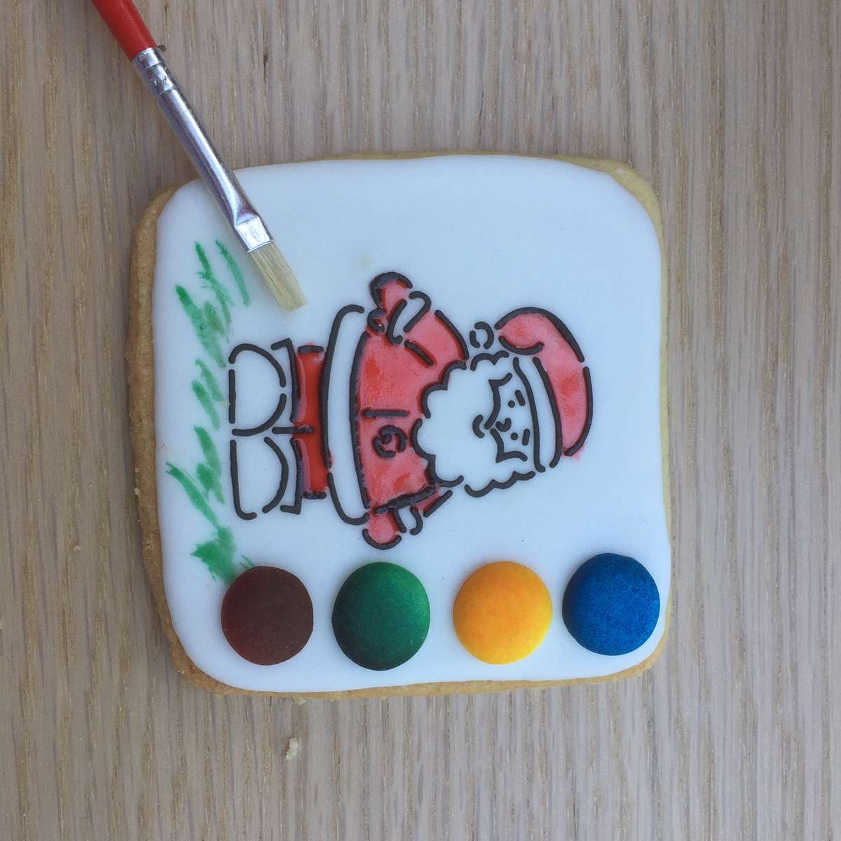 Paint Your Own Cookie Christmas Santa