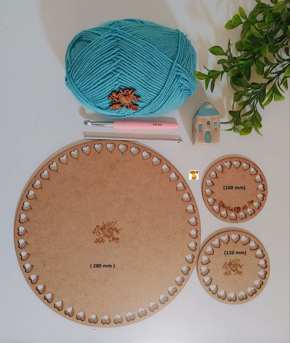 Wood Crochet Base Circle 280 mm