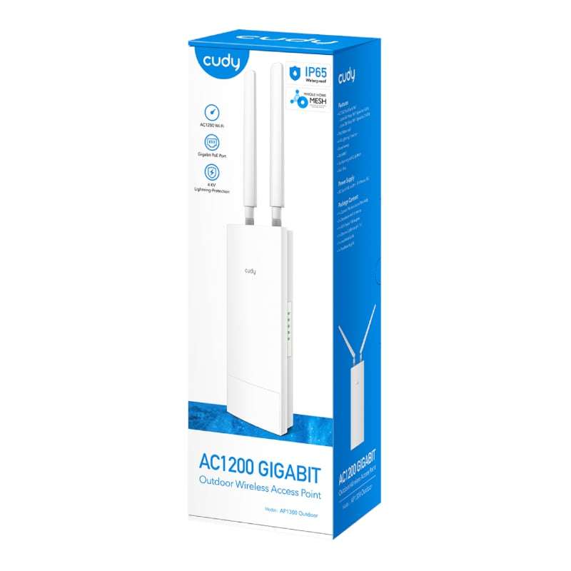 Cudy AC1200 Gigabit Dual Band Ceiling Access Point- Outdoor