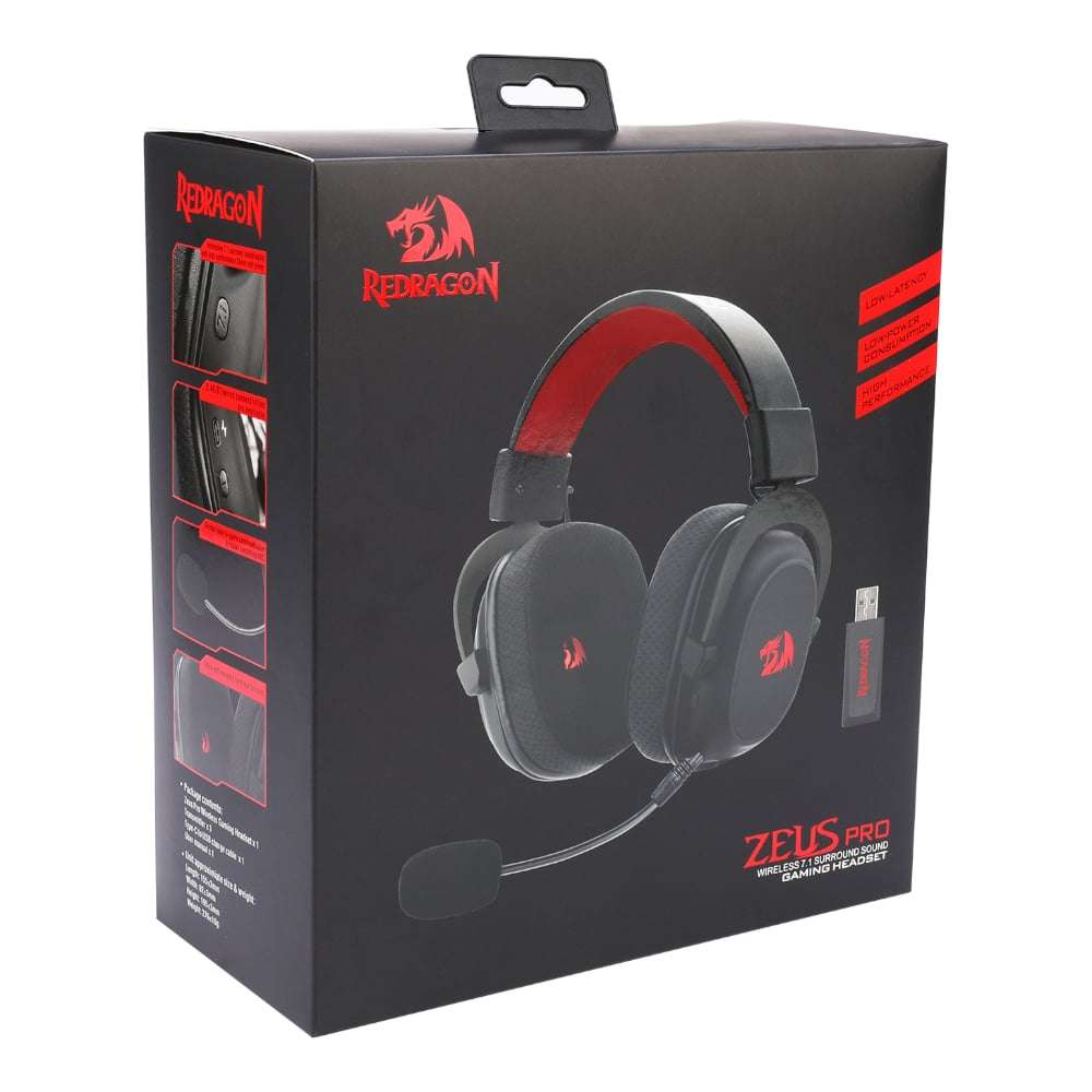 Redragon H510 ZEUS PRO 7.1 Surround Sound Wireless Gaming Headset ? Black