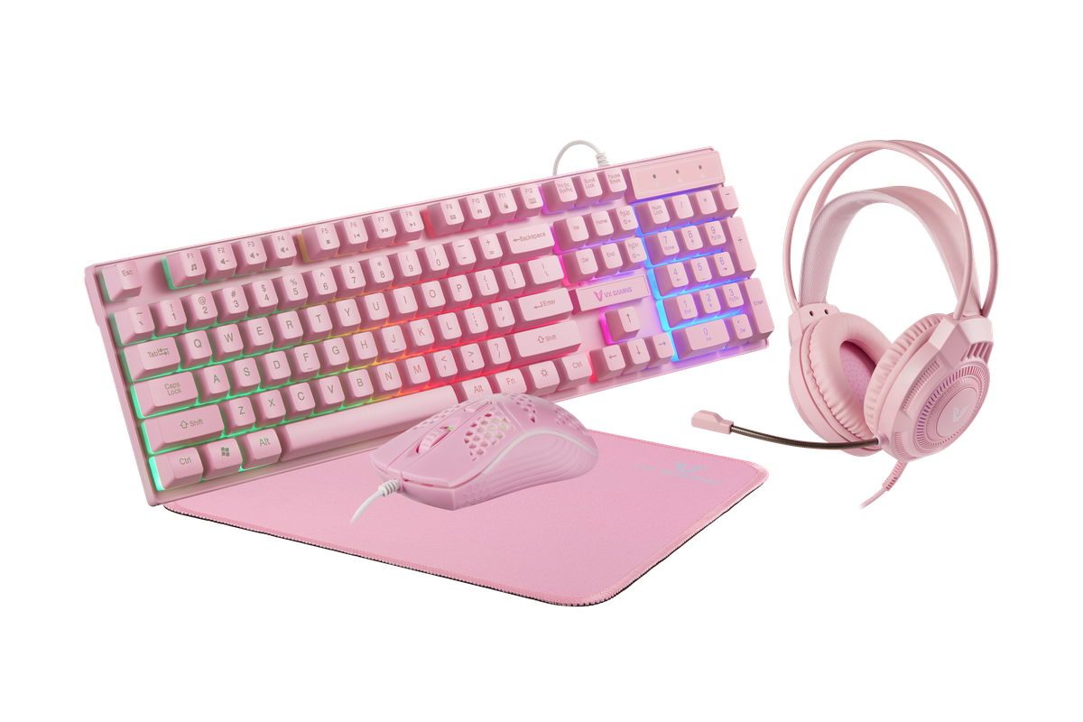 VX Gaming Freya Pink 4 -in-1 Rainbow Combo