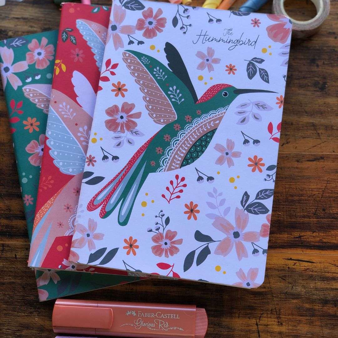 SPECIALTY JOURNALS - HUMMINGBIRD A5 NOTEBOOKS (3 PACK)