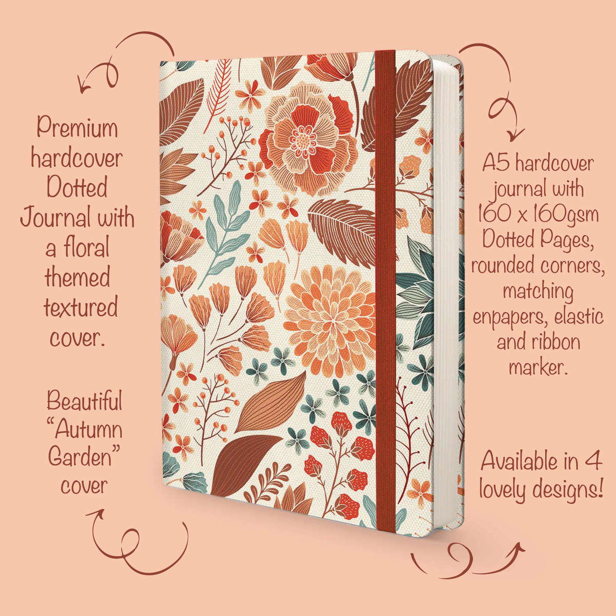 PREMIUM DOTTED A5 DESIGNER JOURNALS - AUTUMN