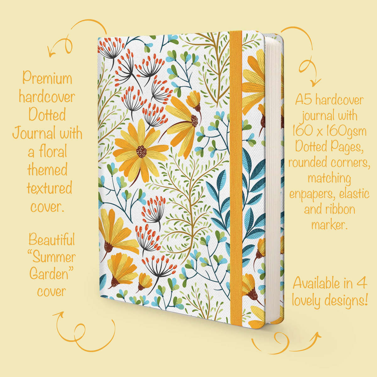 PREMIUM DOTTED A5 DESIGNER JOURNALS - SUMMER