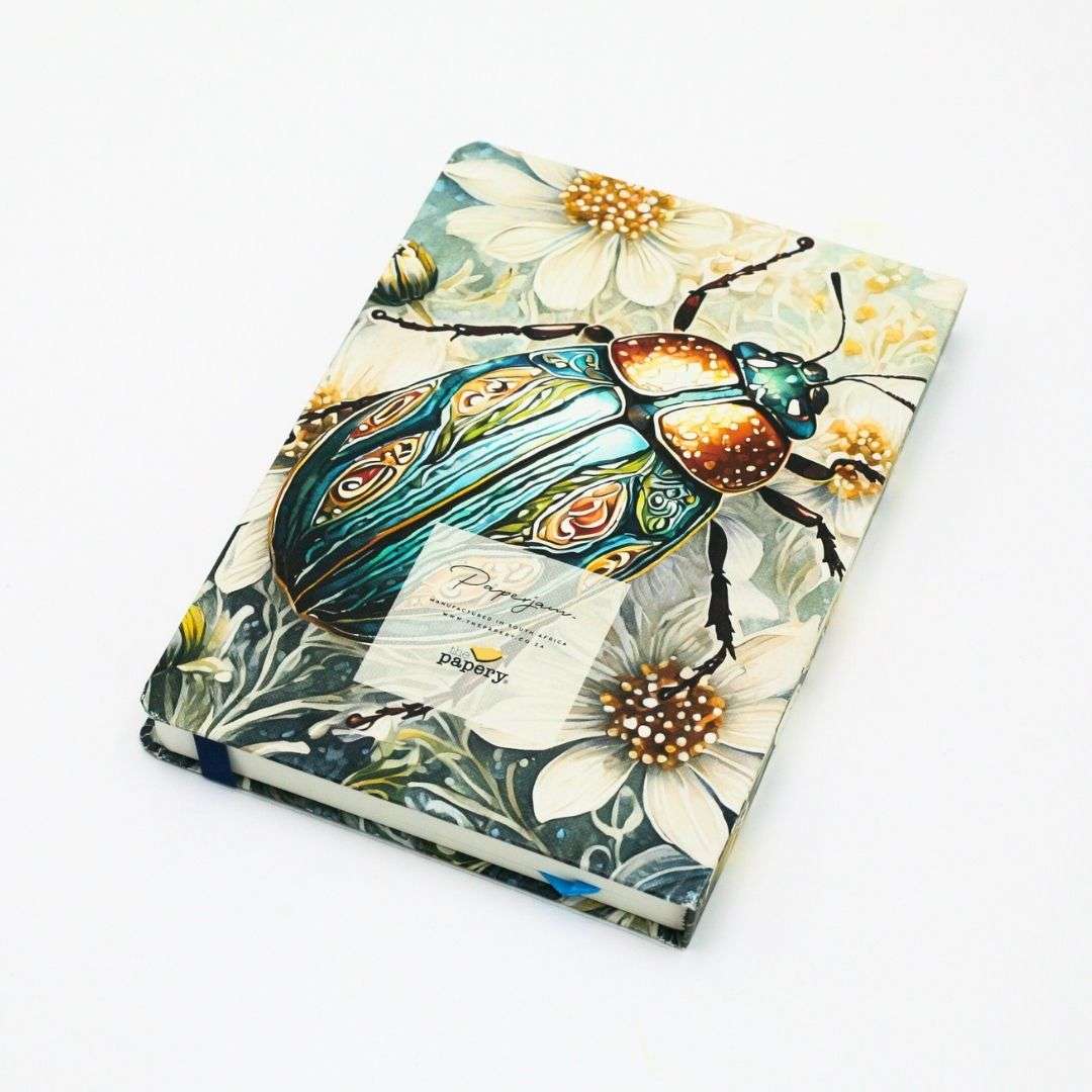 PREMIUM DOTTED A5 DESIGNER JOURNALS - IRIDESCENT SCARAB