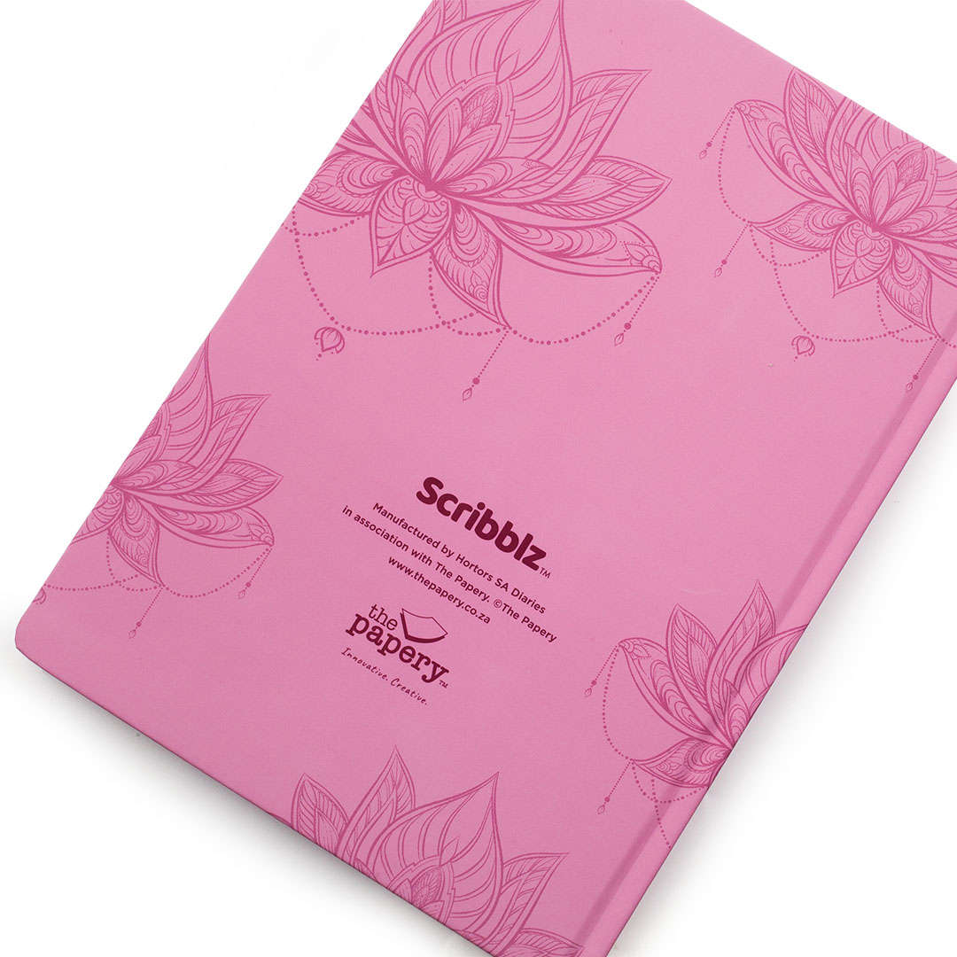 SCRIBBLZ JOURNALS - A5 - PINK LOTUS