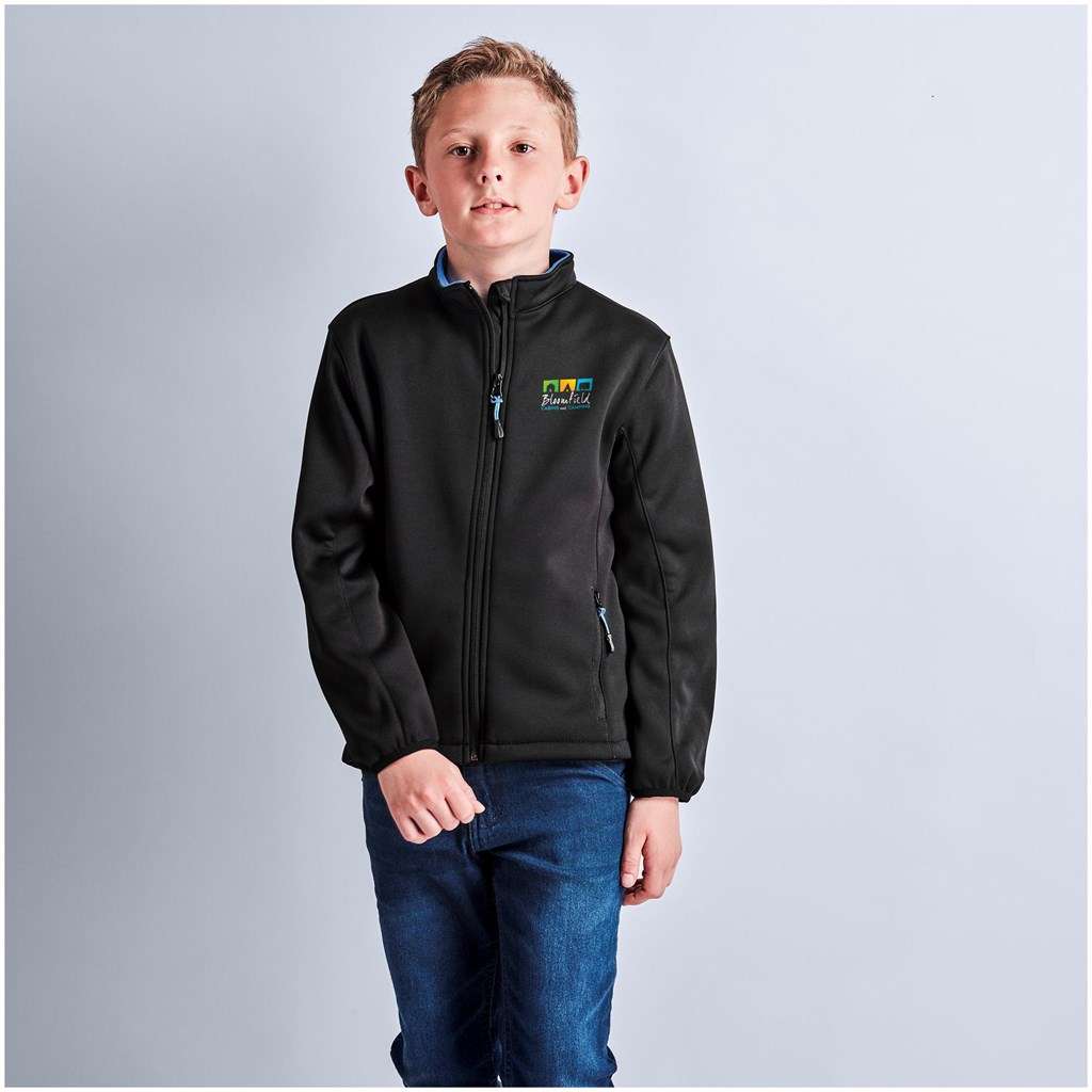 Kids Palermo Softshell Jacket AQUA,BLACK,GREY,LIME,NAVY,RED 4,6,8,10,12,14