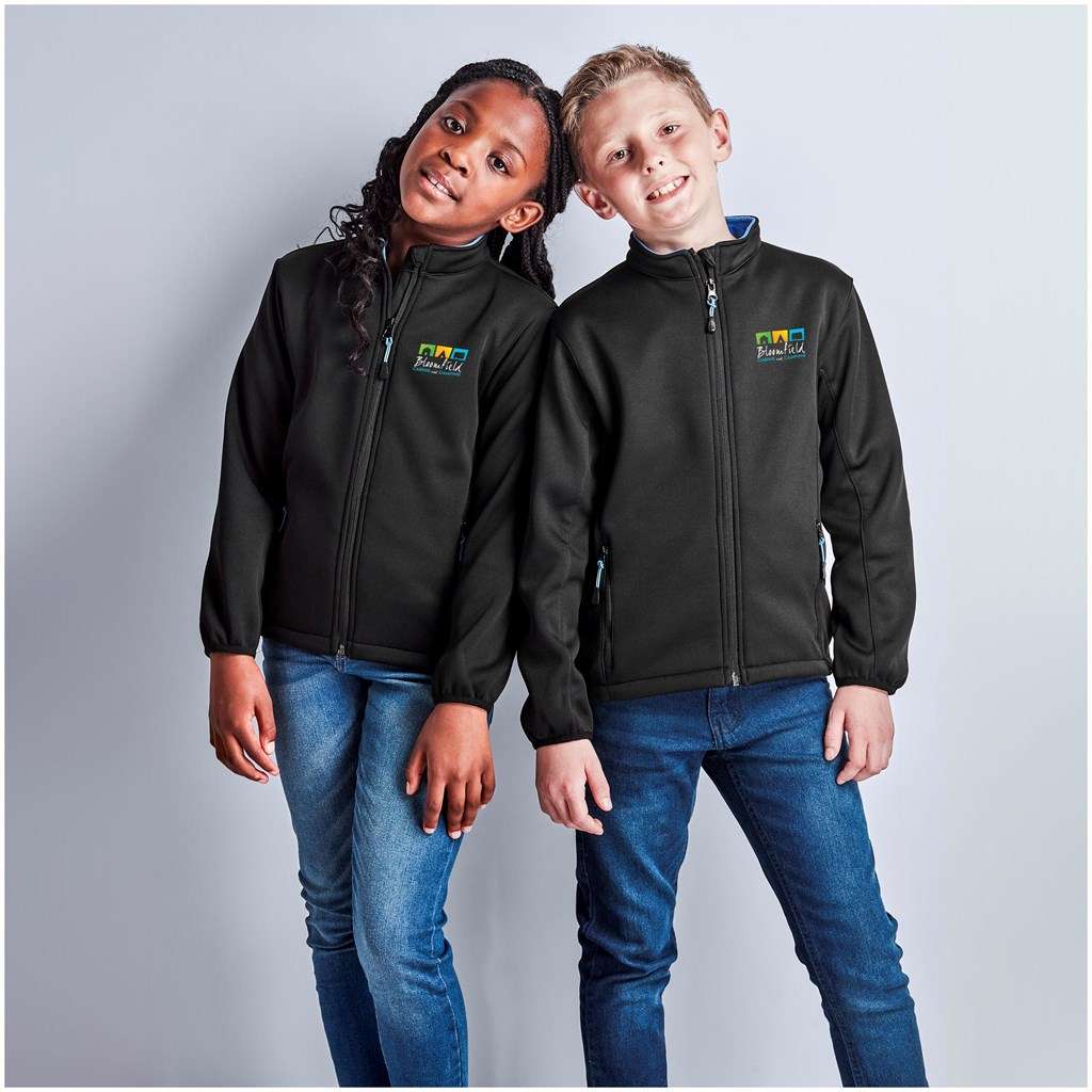 Kids Palermo Softshell Jacket AQUA,BLACK,GREY,LIME,NAVY,RED 4,6,8,10,12,14