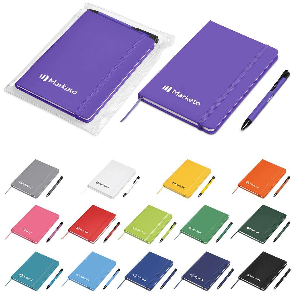 Altitude Powell Notebook &amp; Pen Set BLACK,BLUE,DARK GREEN,GREEN,GREY,LIGHT BLUE,LIME,NAVY,ORAN...