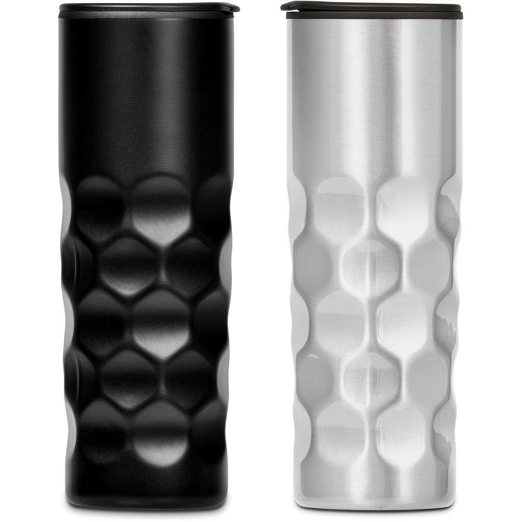 Serendipio Meteor Stainless Steel &amp; Plastic Double-Wall Tumbler - 450ml BLACK,SILVER