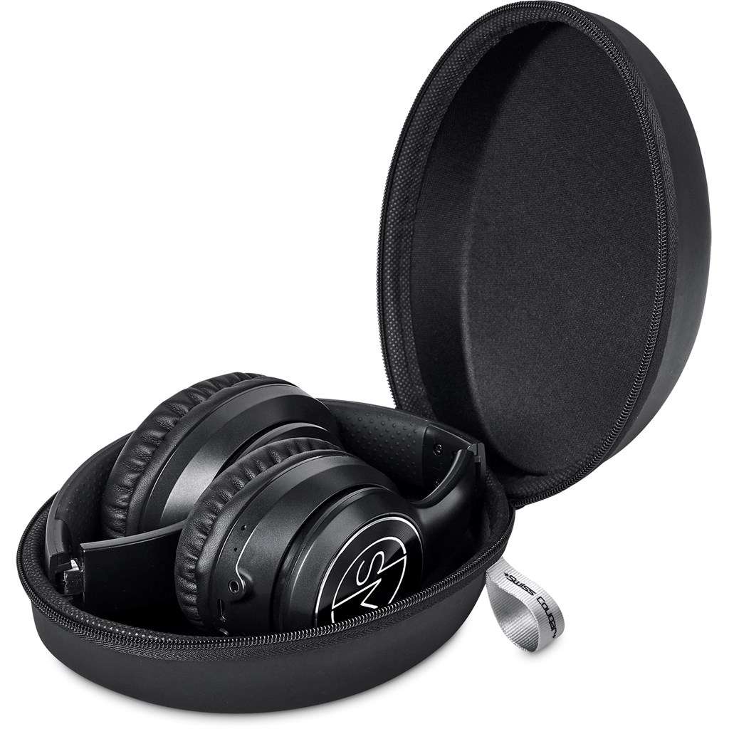 Swiss Cougar Stuttgart Active Noise-Cancelling Bluetooth Headphones BLACK