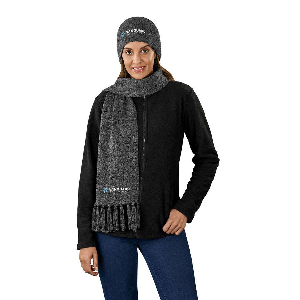 New Hampshire Melange Scarf BLUE,CHARCOAL