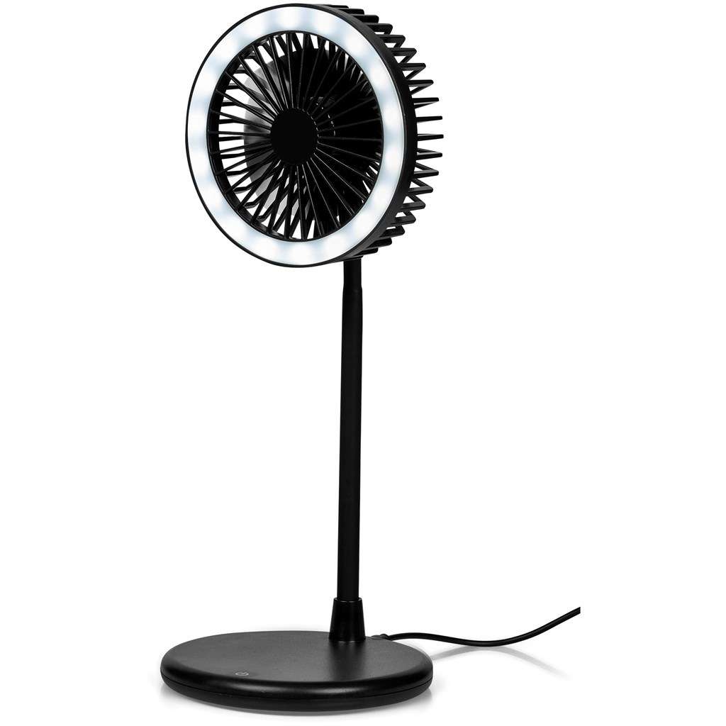 Altitude Light Breeze LED Ring Light Desk Fan BLACK