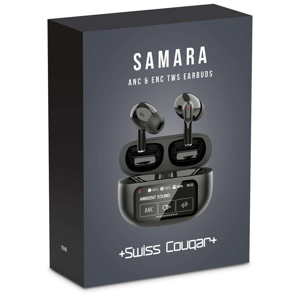 Swiss Cougar Samara ANC &amp; ENC TWS Earbuds BLACK