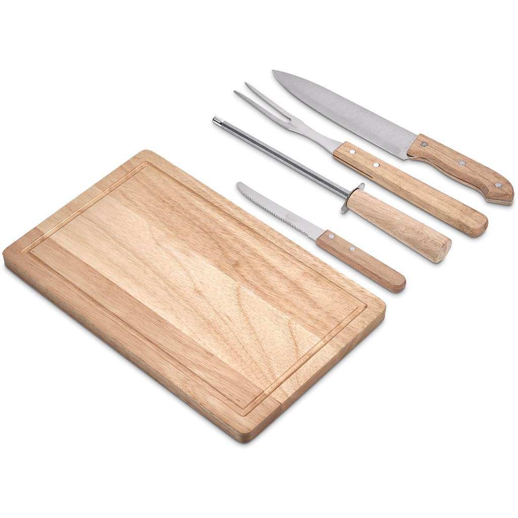 Altitude Brenton 5-Piece Braai &amp; Carving Set BLACK