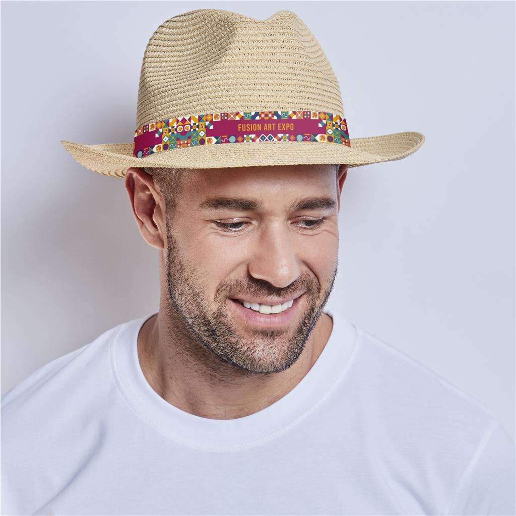 Pre-Printed Sample Bruno Fedora Hat BLACK,NAVY,STONE,WHITE