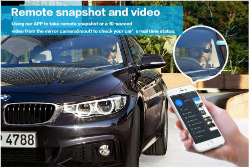 3G/ 4G Car RearView Mirror with GPS, Dash Camera with Live View