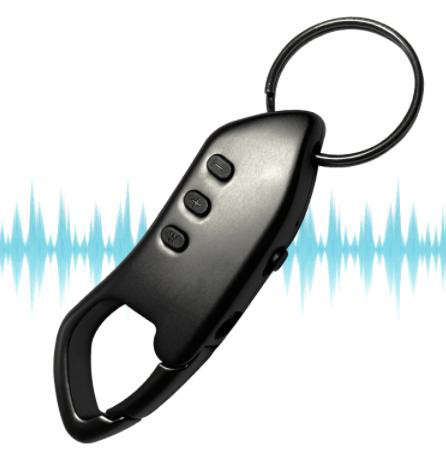 Key Chain Voice Recorder - Black Metal