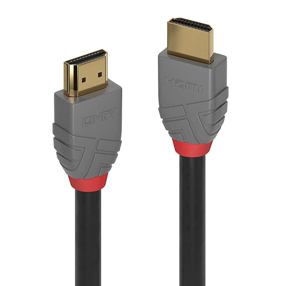 LINDY 0.5M HDMI MM HIGH SPEED CABLE-ANTHRA (36961)