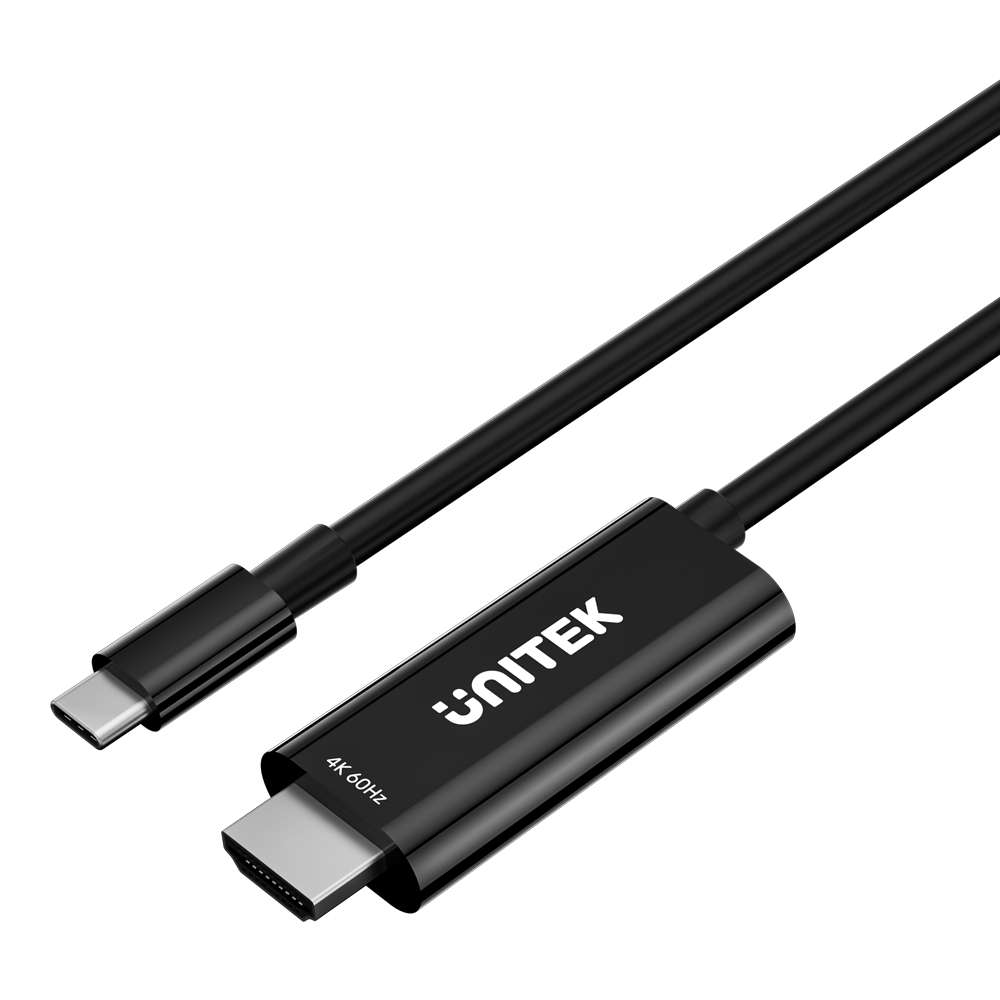 UNITEK V1439ABK 2M USB TYPE-C TO HDMI 4K @60HZ CABLE - PD 100W, UNIDIRECTIONAL