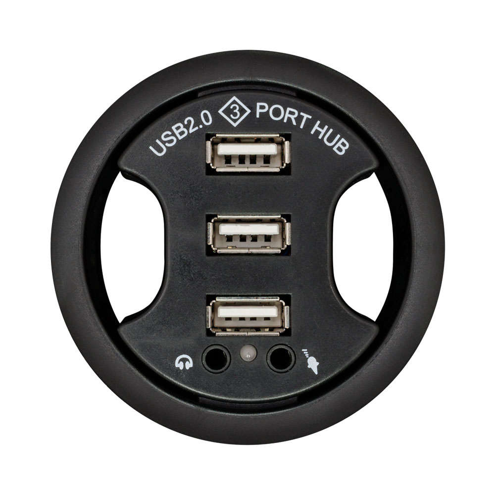 GROMMET, USB2.0 3X USB JACK, 2X AUDIO, 1.2M CBL
