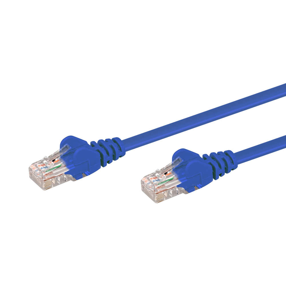 15M CAT5E MOULDED FLYLEAD - BLUE