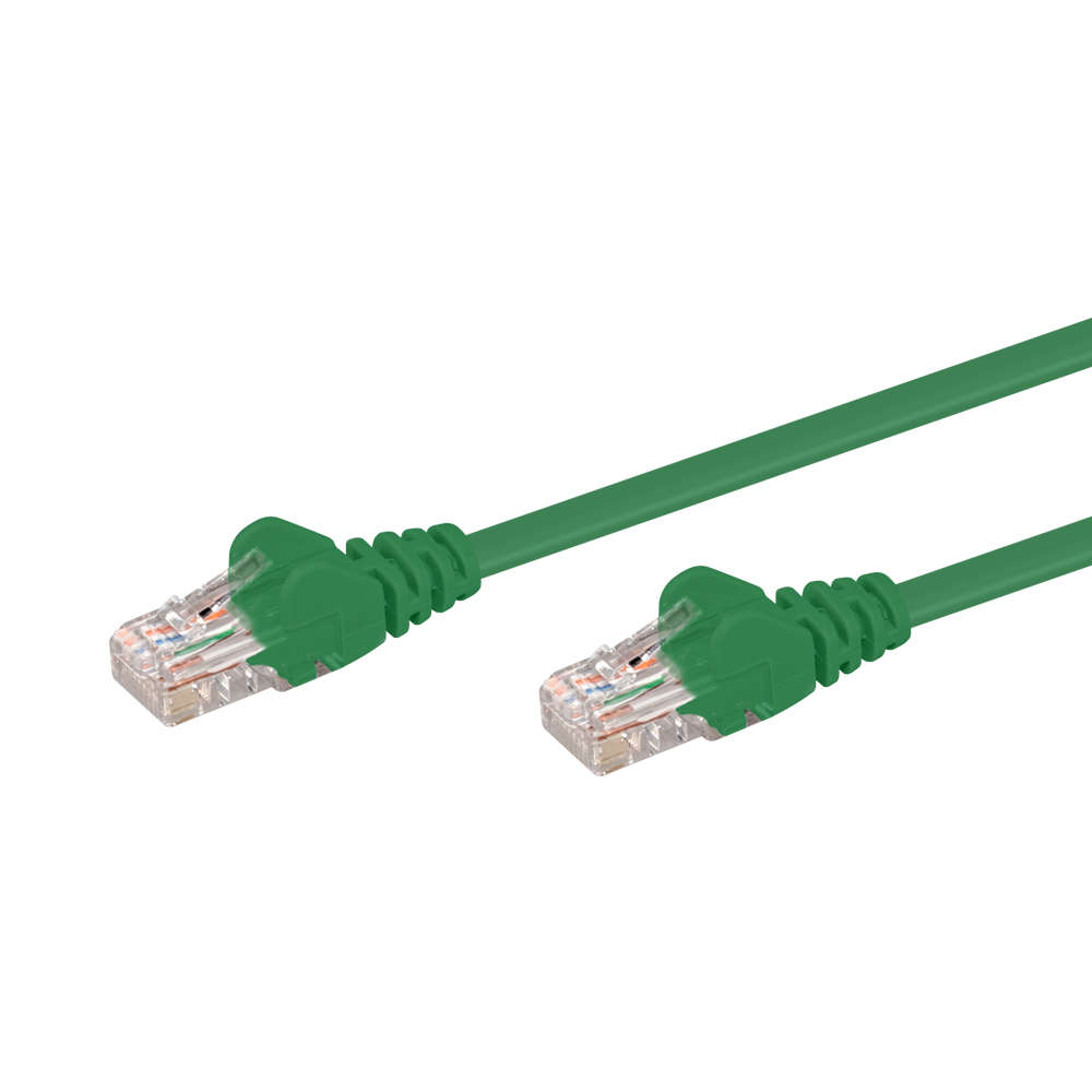 15M CAT5E MOULDED FLYLEAD - GREEN