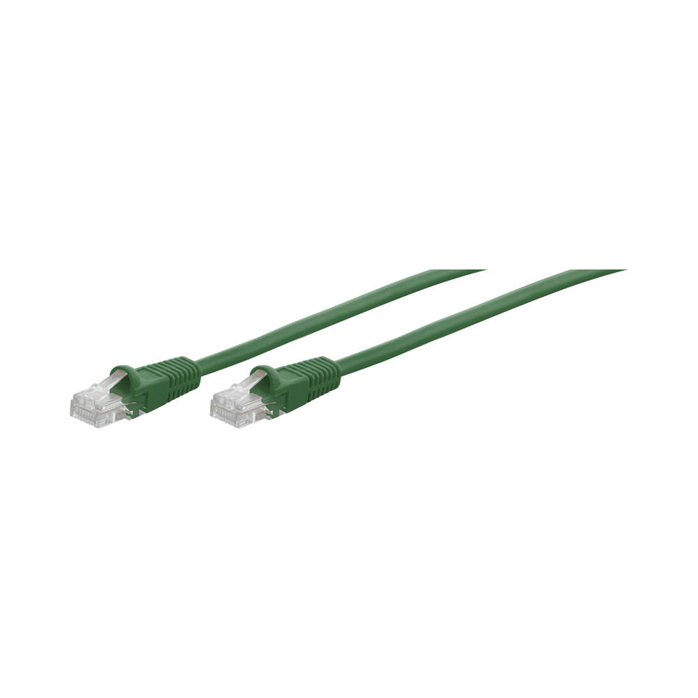 15M CAT5E MOULDED FLYLEAD - GREEN